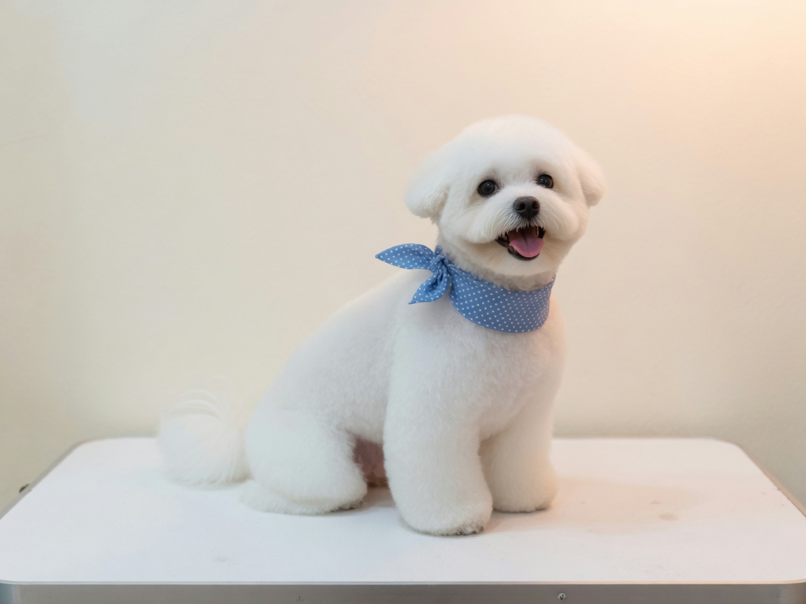 Perro recibiendo corte de raza profesional en estética canina en Ciudad de México