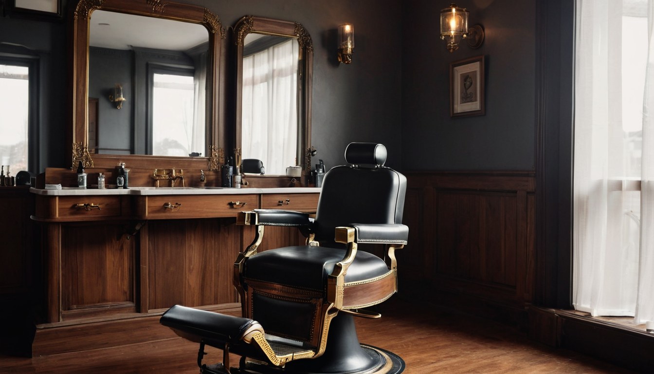 Interior de barbería con clase en Ciudad de México