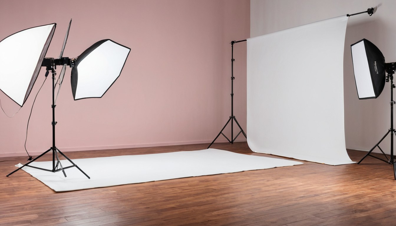 Estudio fotográfico profesional con iluminación de estudio en Ciudad de México
