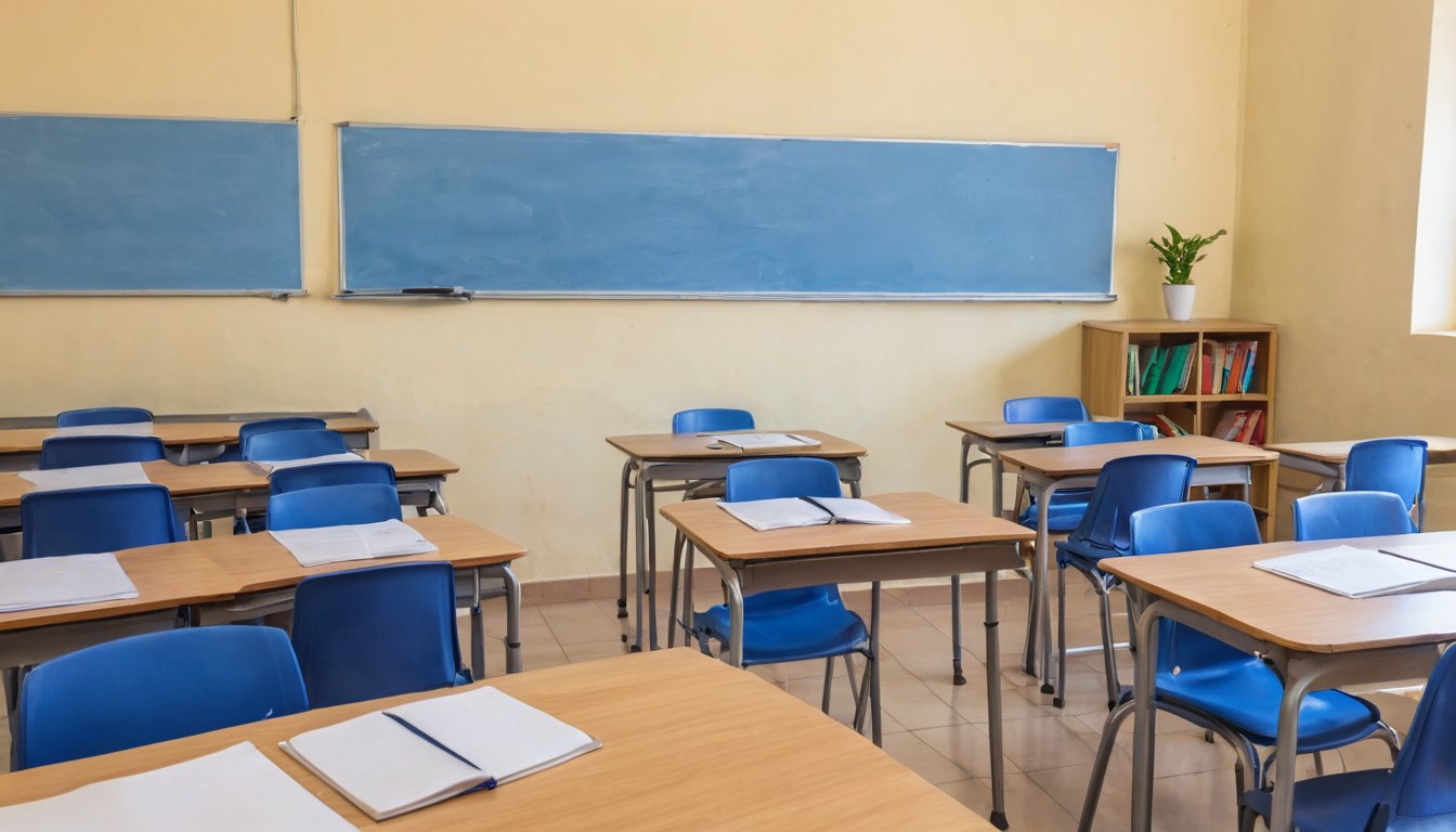 Aula tranquila preparada para una sesión de tutoría
