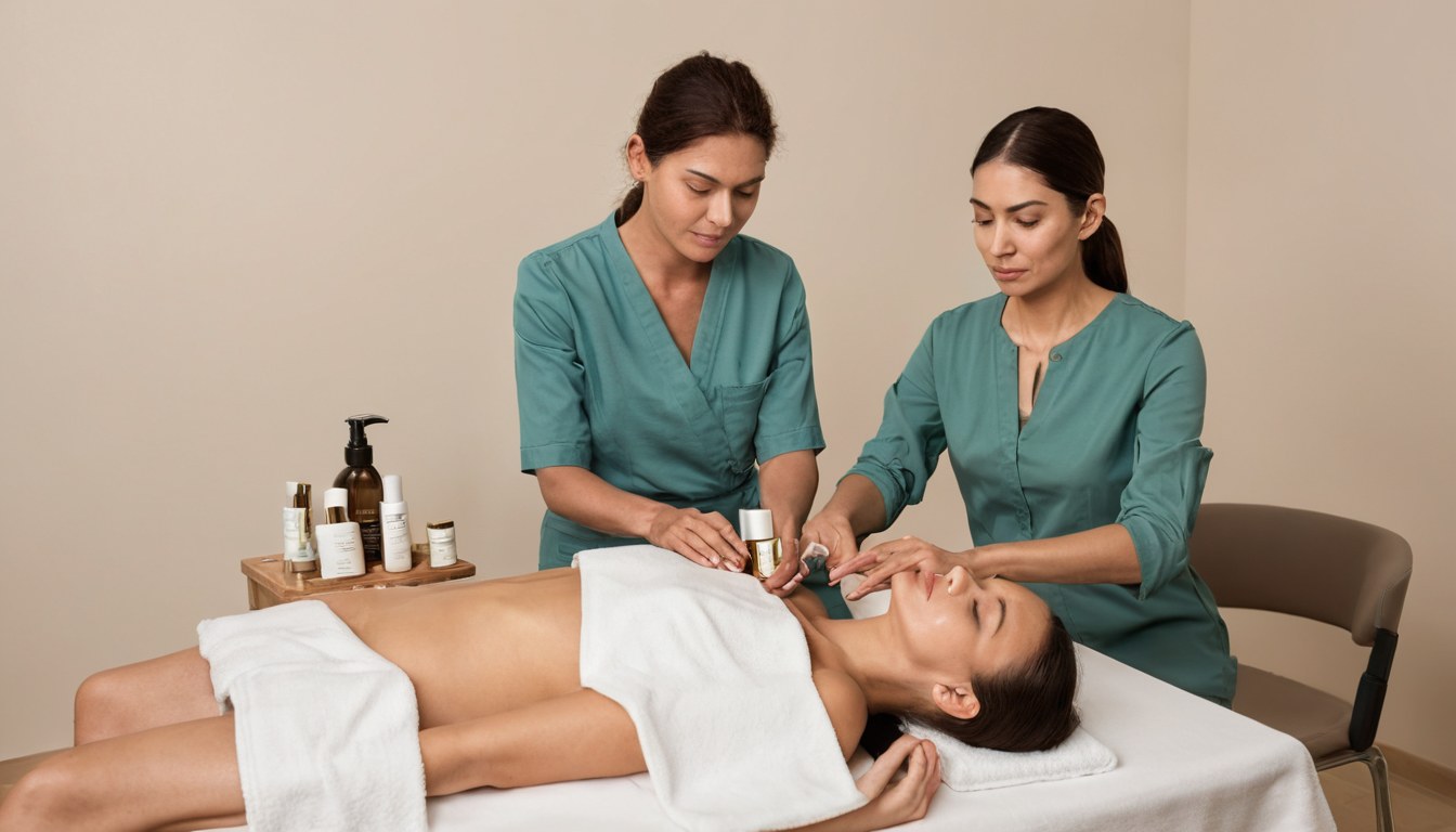 Consulta estética de cuidado facial