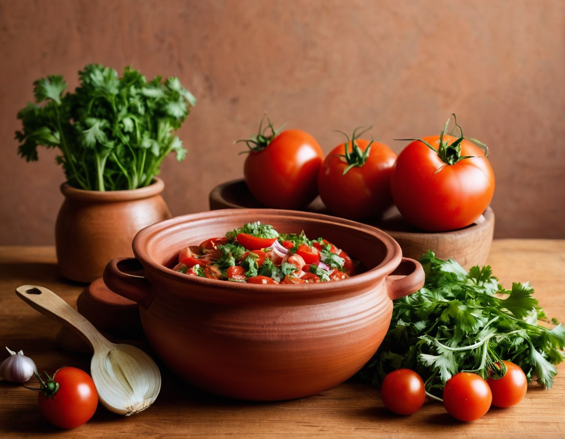 Escena de cocina casera con ingredientes y utensilios sobre la mesa
