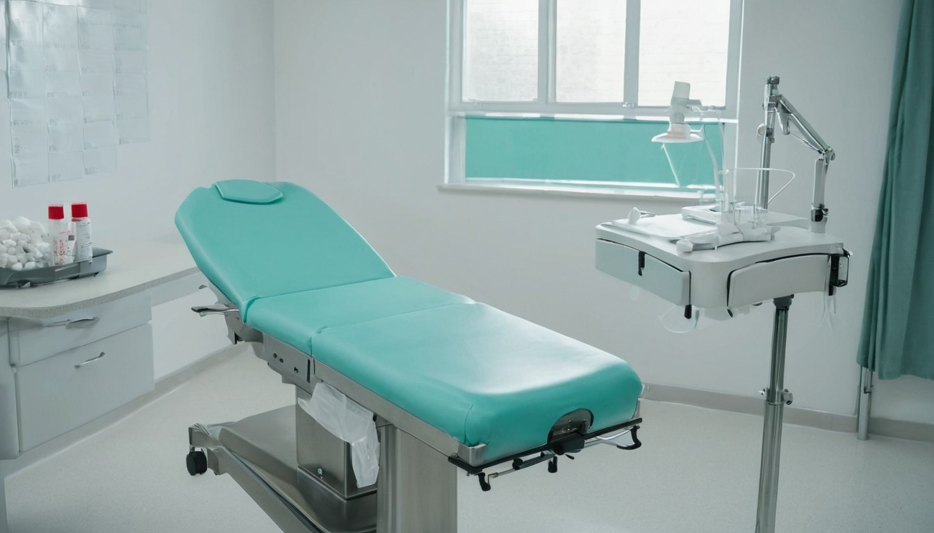 Estación de toma de muestra: sillón cómodo y suministros organizados