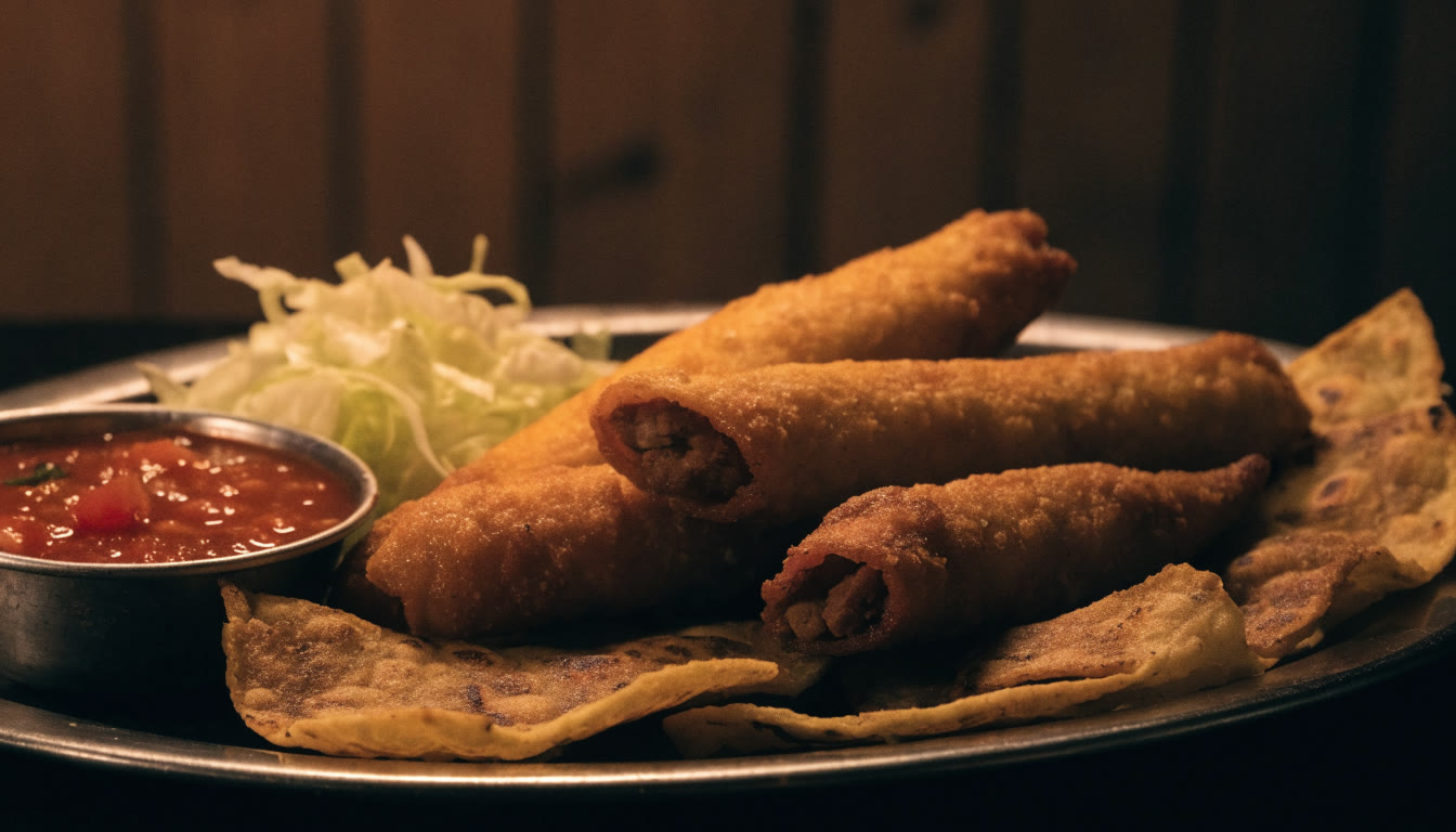 Antojitos fritos preparado en una cenaduría