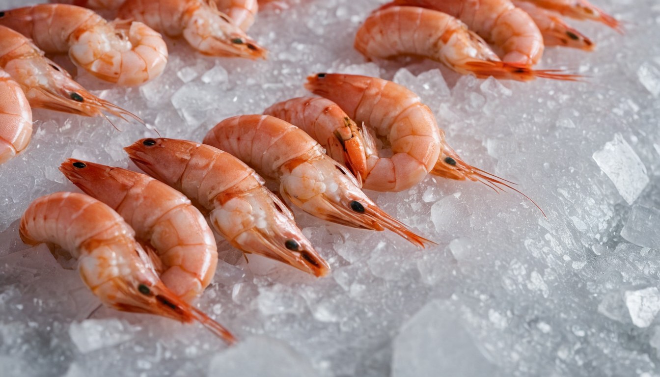Mariscos frescos en cama de hielo — Ciudad de México