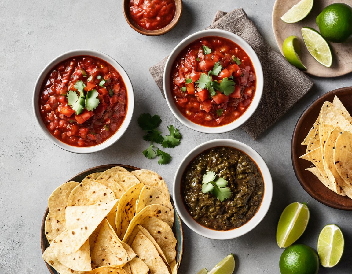 Botanas y salsas de la casa