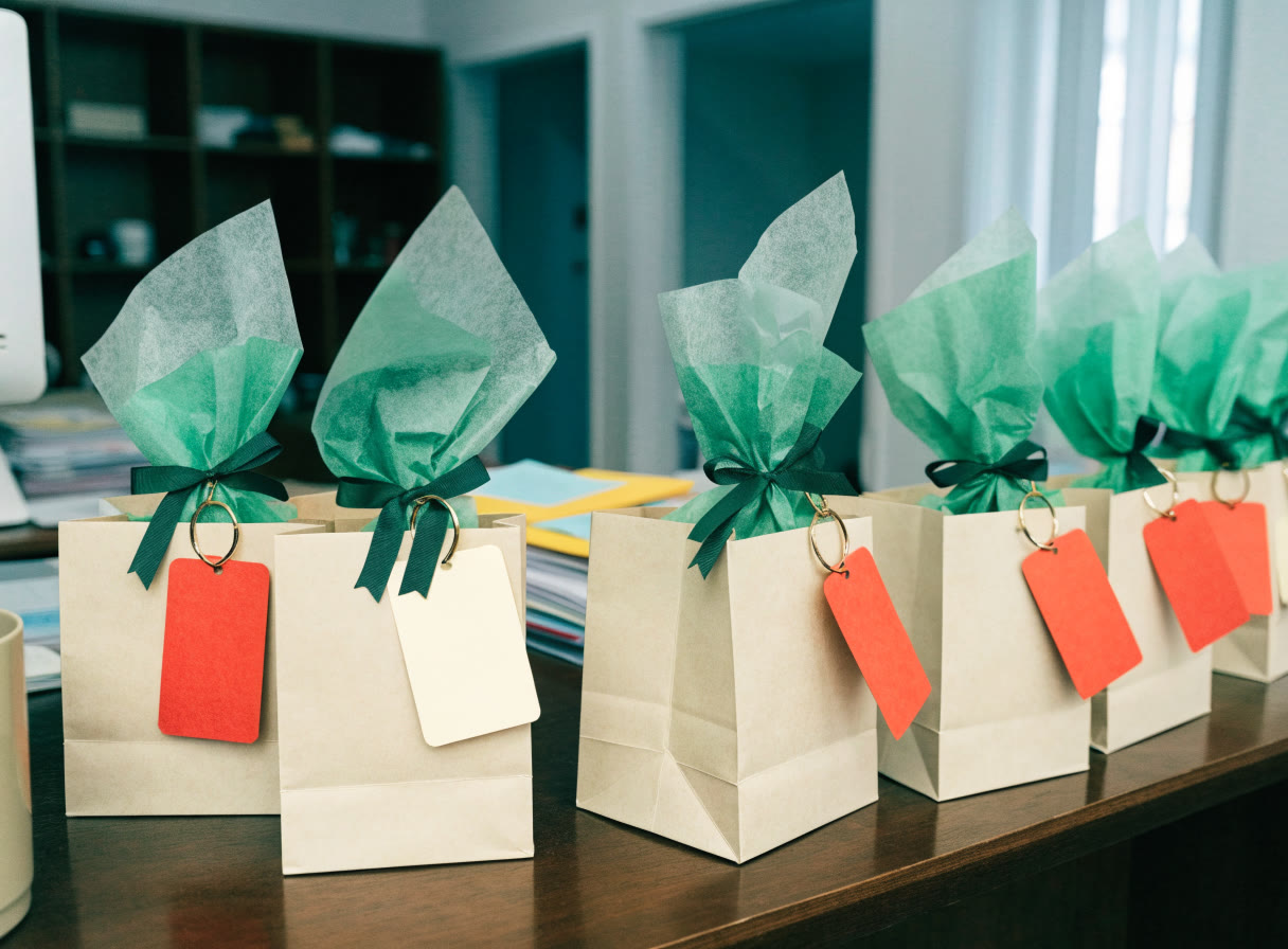 Regalos para equipos: detalle de regalo preparado