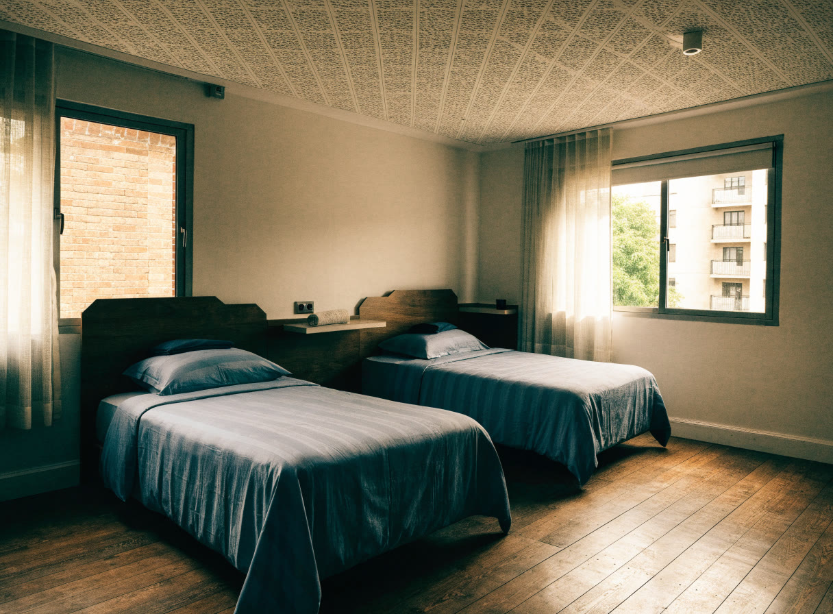 Habitaciones privadas en un hostal