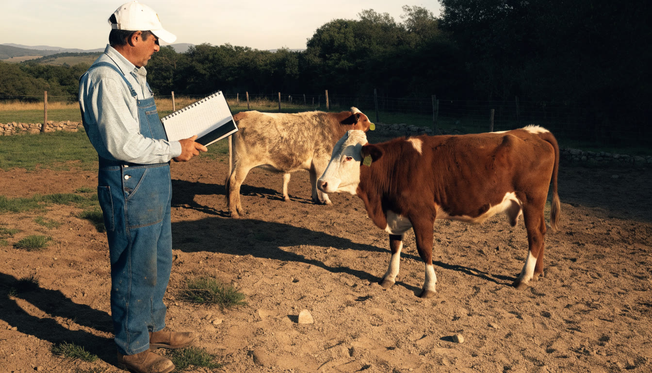 Seguimiento y reevaluación para animales de producción