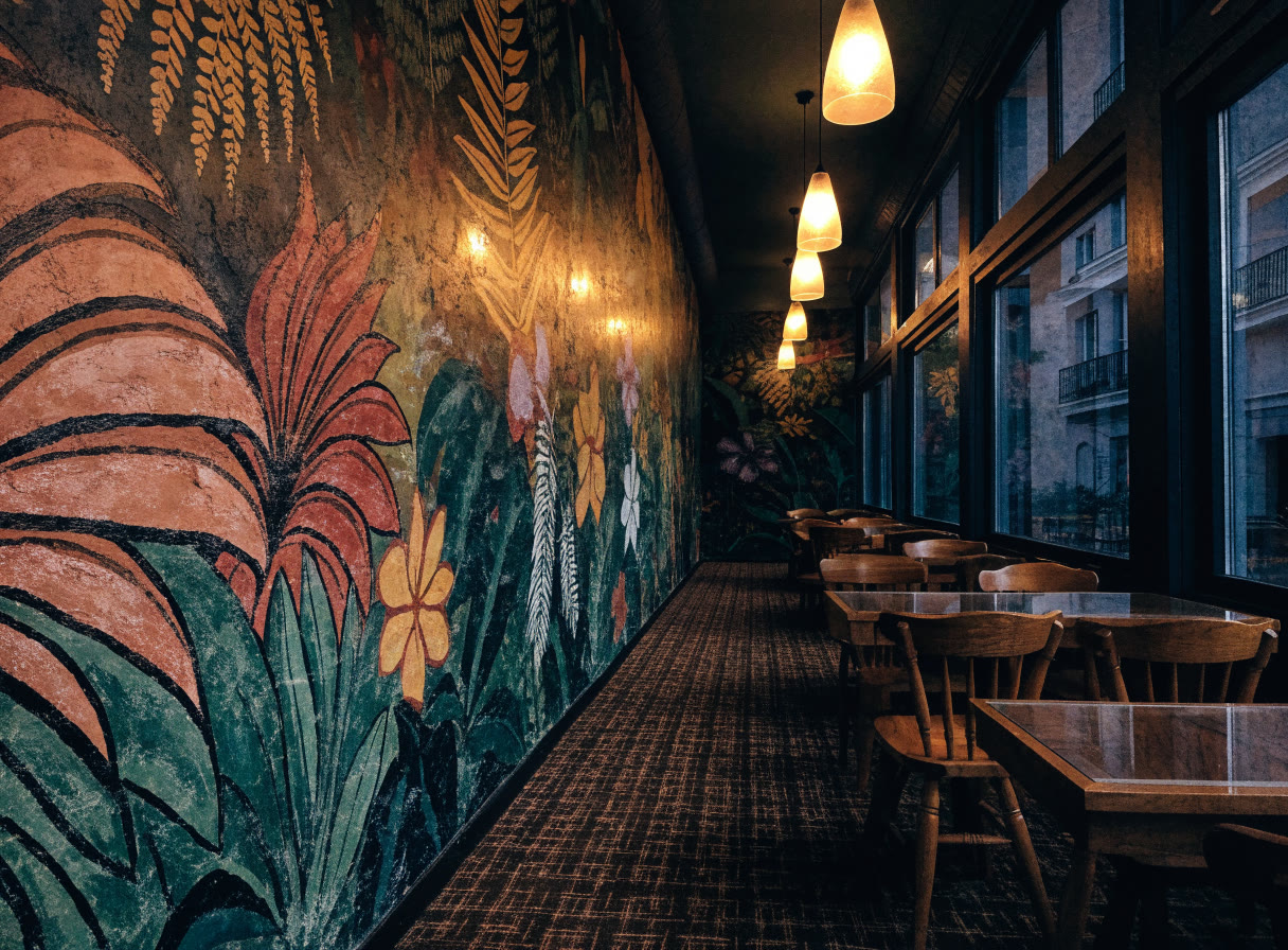 Murales para restaurantes y cafeterías