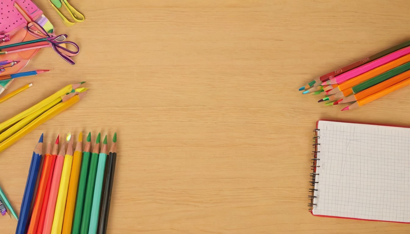 Útiles escolares coloridos sobre mostrador en papelería de Ciudad de México