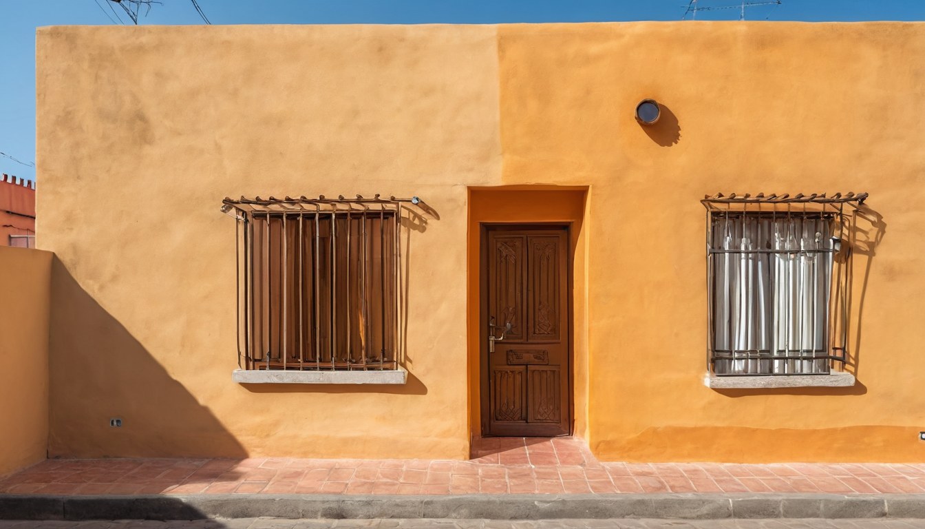 Fachada residencial recién pintada con acabado profesional en Ciudad de México