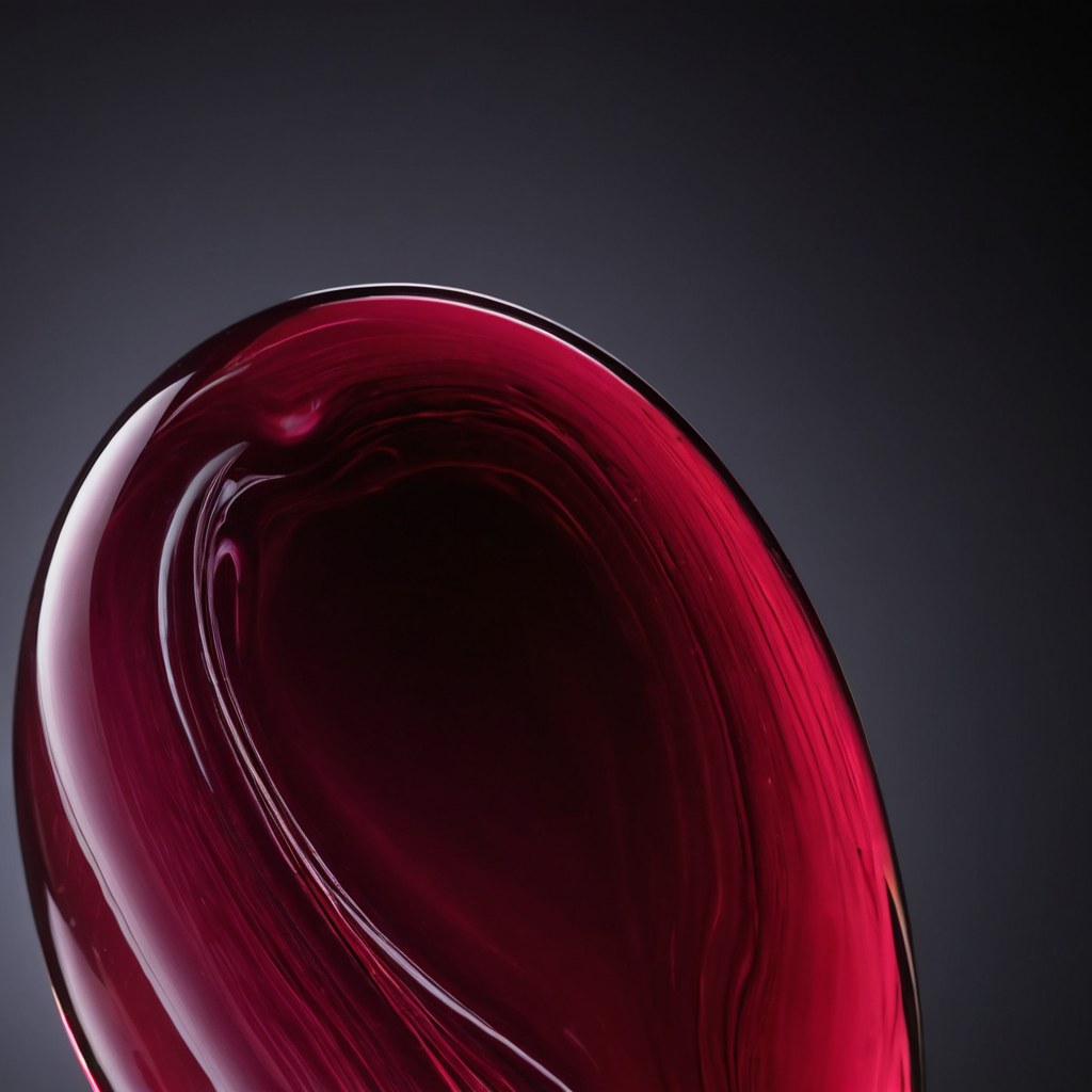 Curva brillante de líquido cosmético vino sobre una superficie negra