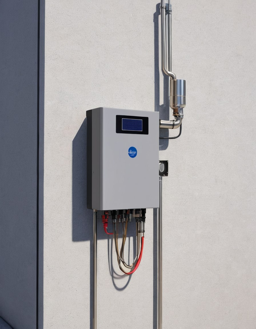 Detalle de canalización y rieles de montaje de una instalación fotovoltaica