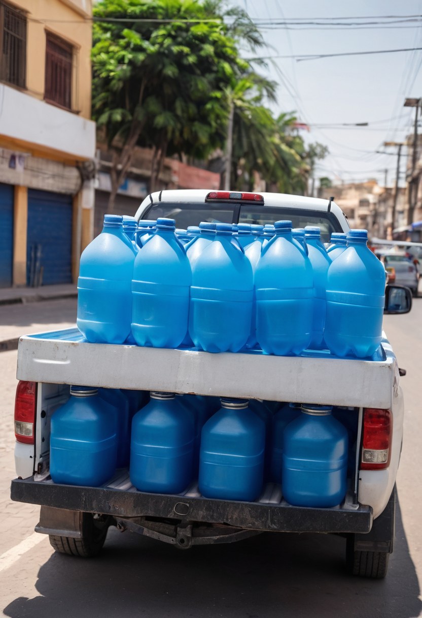Reparto de agua purificada en Ciudad de México