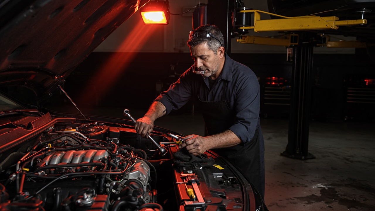 Mecánico profesional trabajando en un taller automotriz en Ciudad de México